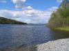 Blick vom Bootsliegeplatz flussaufwärts